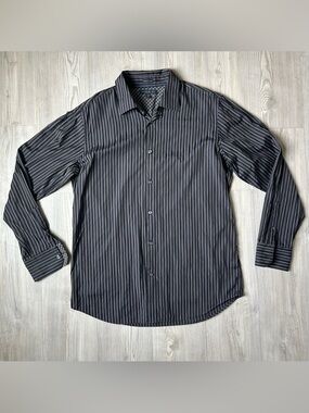 Banana Republic Black Pinstripe Dress Shirt